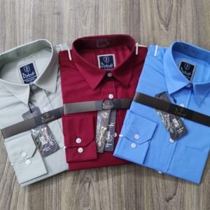 Oxford formal shirt Ash Meroon Skyblue-L
